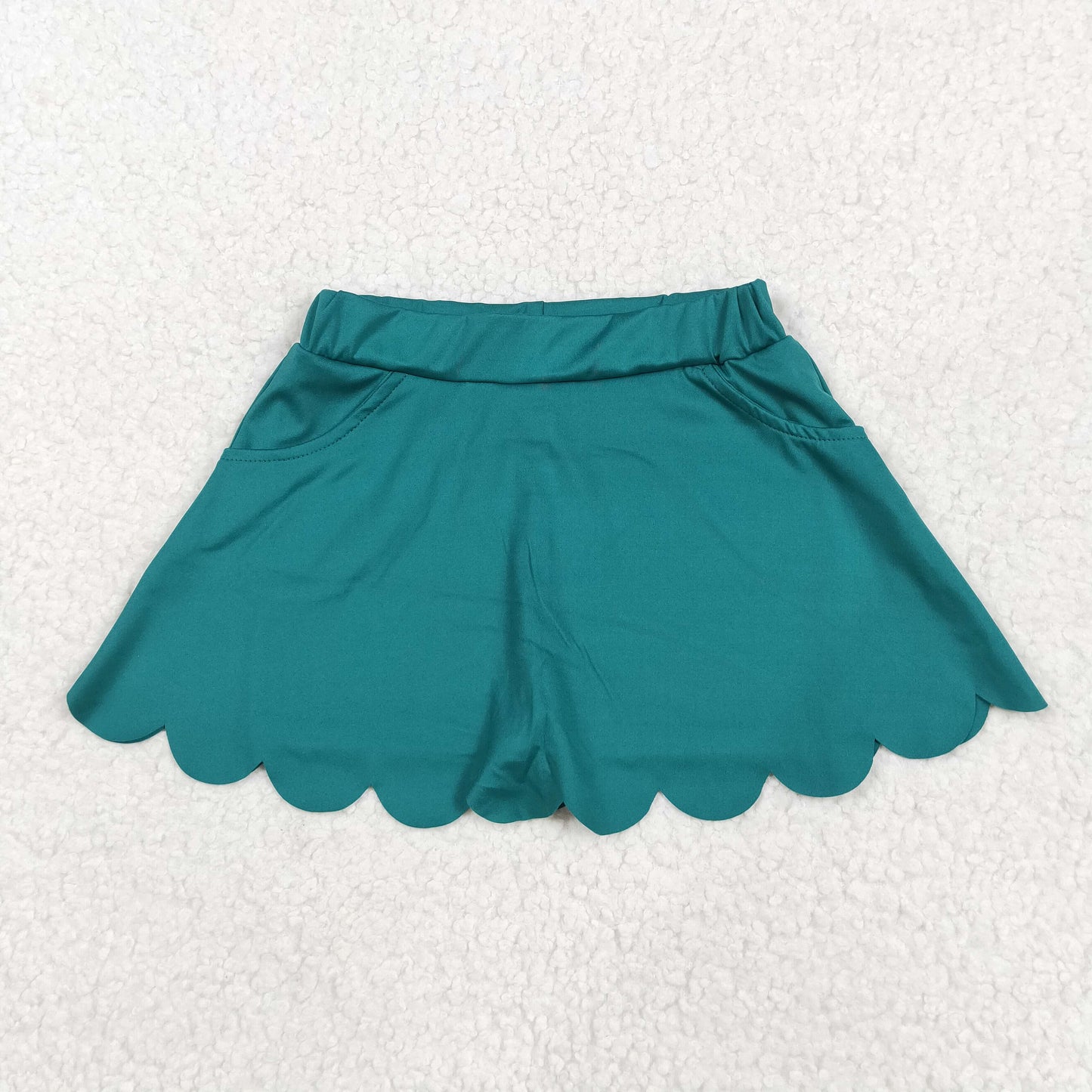 RTSNO MOQ GLK0077 Pure dark green lace yoga skirt