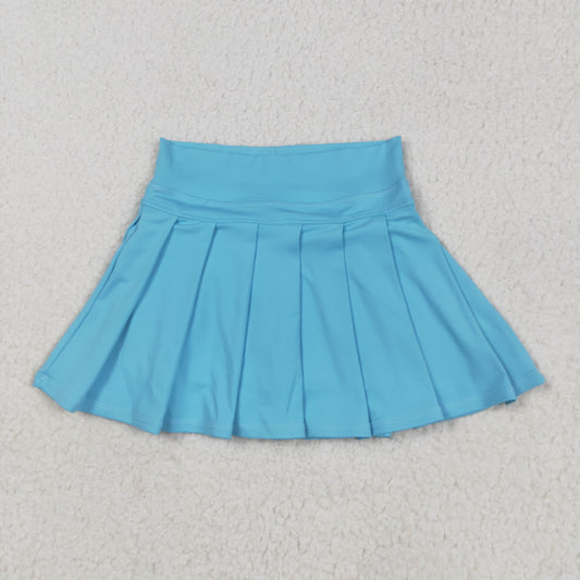 RTSNO MOQ GLK0082 Solid sky blue yoga skirt
