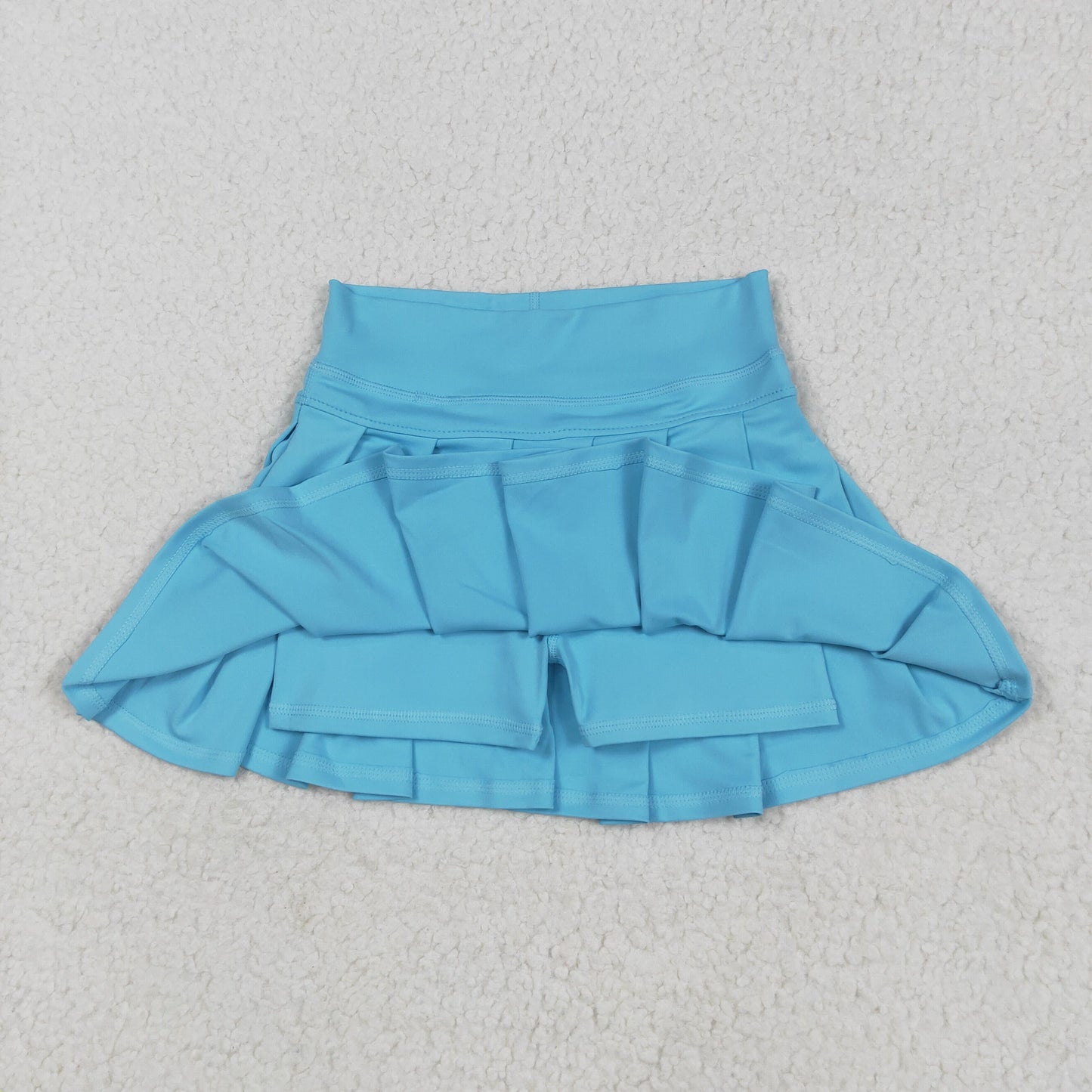 RTSNO MOQ GLK0082 Solid sky blue yoga skirt
