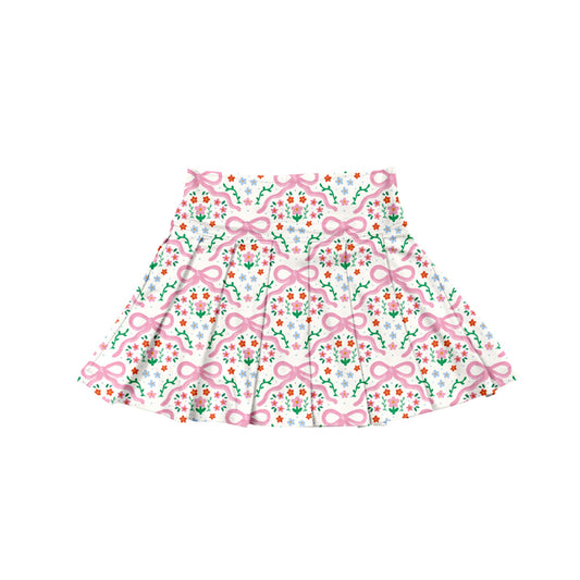 no moq GLK0112 pre-order baby girls clothes yoga bow floral Skirts dress-2025.6.21