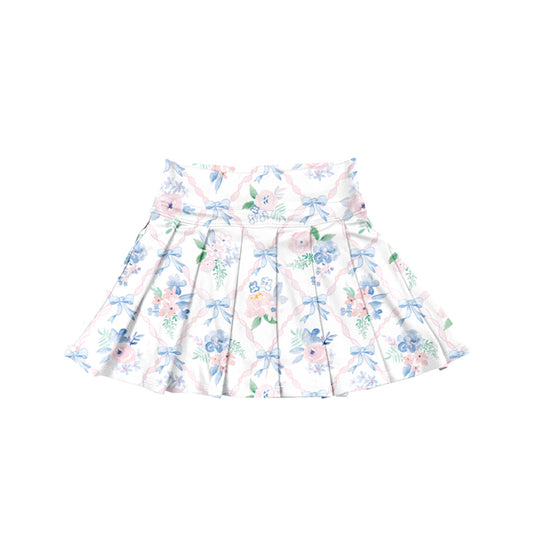 no moq GLK0113 pre-order baby girls clothes yoga bow floral Skirts dress-2025.6.21