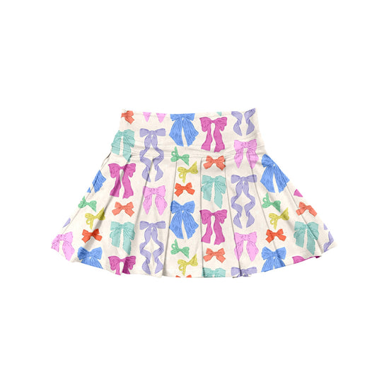 no moq GLK0118 pre-order baby girls clothes yoga colorful bow Skirts dress-2025.6.21