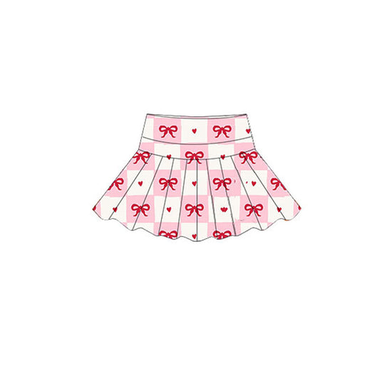 (Pre Order) No moq GLK0151 pre-order baby girls clothes yoga love bow Skirts dress-2025.10.16
