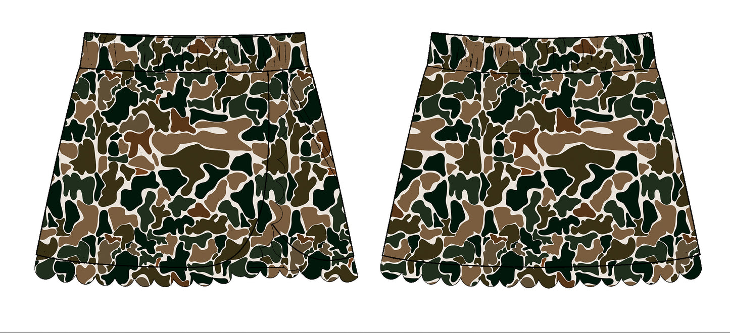 (Pre Order) No moq GLK0175 pre-order baby girls clothes yoga camouflage skirts dress-2025.10.27