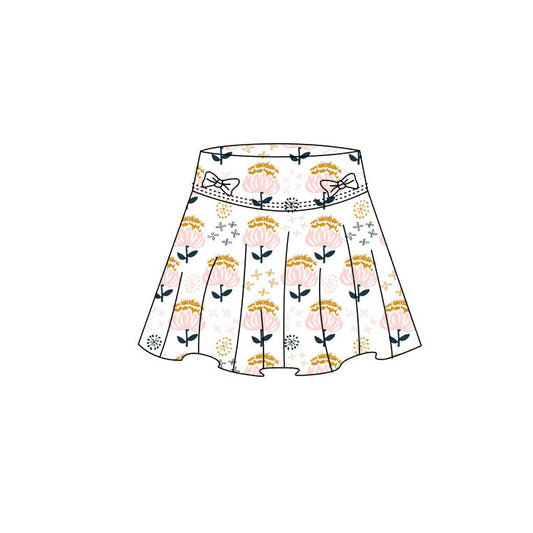 (Pre Order) No moq GLK0181 pre-order baby girls clothes yoga floral Skirts dress-2025.11.1