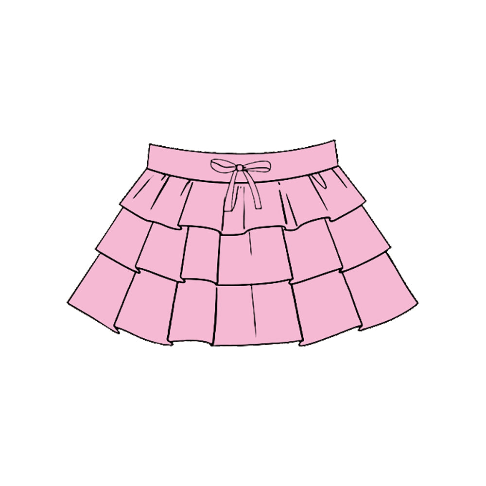 (Pre Order) No moq GLK0199 pre-order baby girls clothes yoga pink Skirts dress-2025.11.19