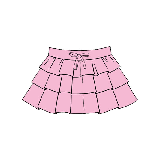(Pre Order) No moq GLK0199 pre-order baby girls clothes yoga pink Skirts dress-2025.11.19