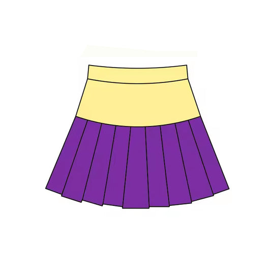 (Pre Order) No moq GLK0211 pre-order baby girls clothes yoga yellow and purple Skirts dress-2025.11.19
