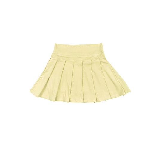 (Pre Order) No moq GLK0214 pre-order baby girls clothes yoga yellow Skirts dress-2025.11.21