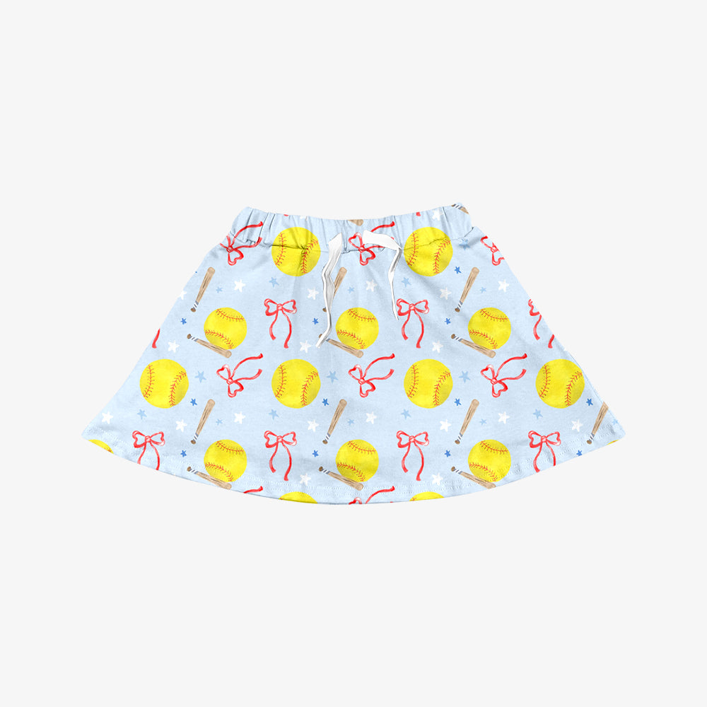 (Pre Order) No moq pre-order baby girls clothes yoga baseball bow Skirts dress-2025.12.6