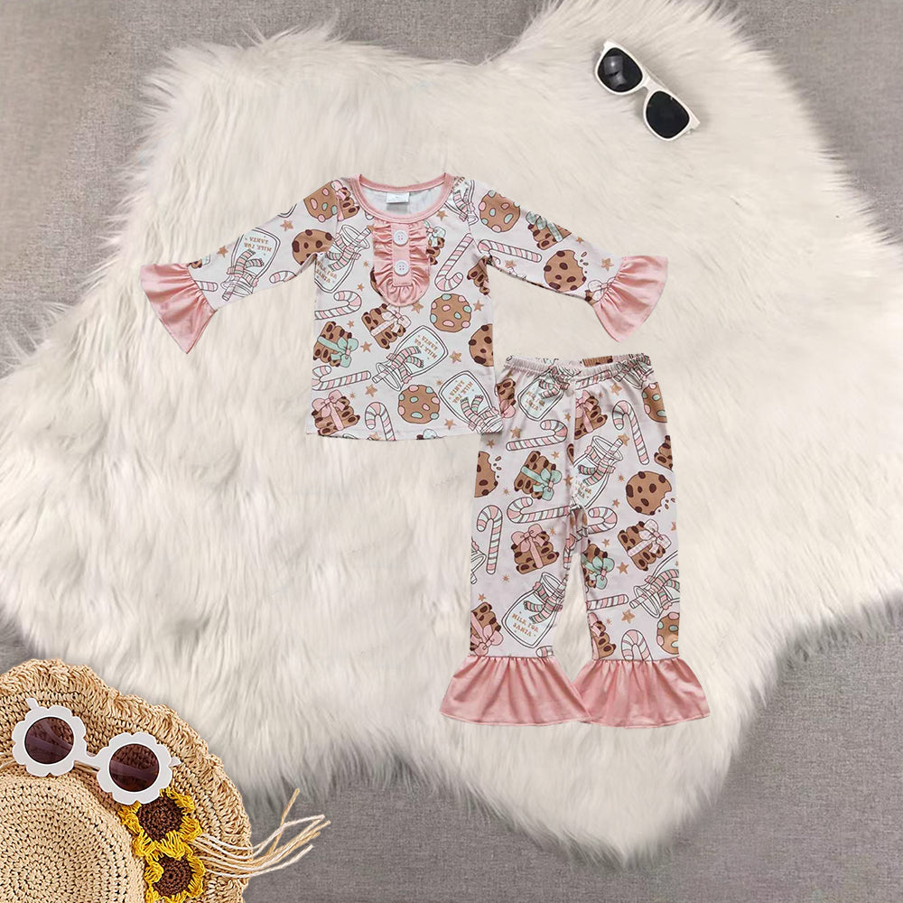 RTS NO MOQ Sibling Baby girls clothes Christmas long-sleeved trousers suit & romper