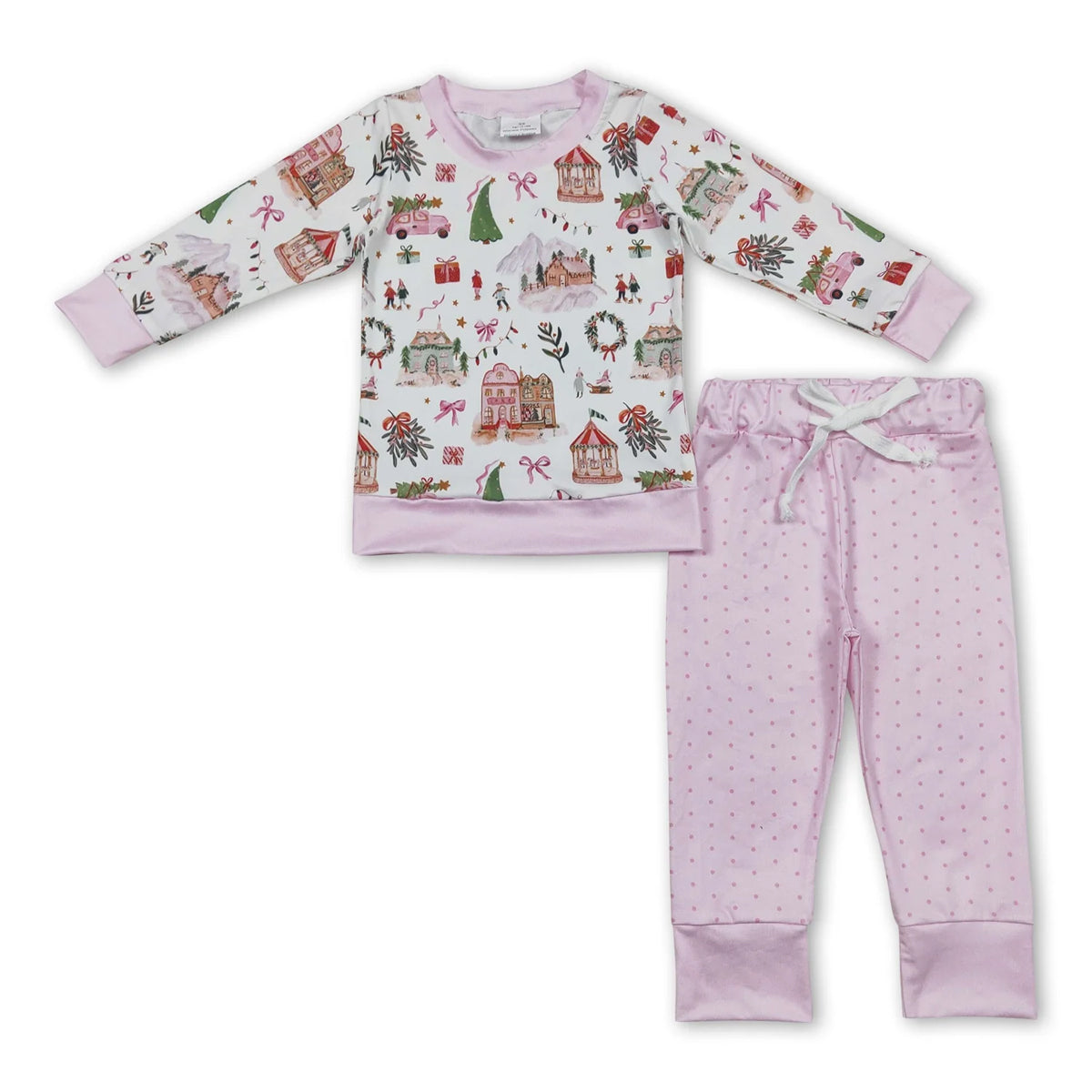 RTS NO MOQ Sibling Baby girl clothes Christmas Long Sleeve Pants Sets