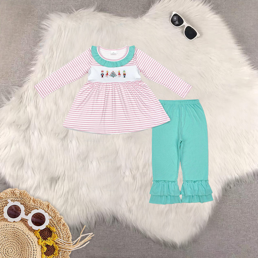 RTS NO MOQ Sibling Baby Girls boys Christmas Long Sleeve Pants Set