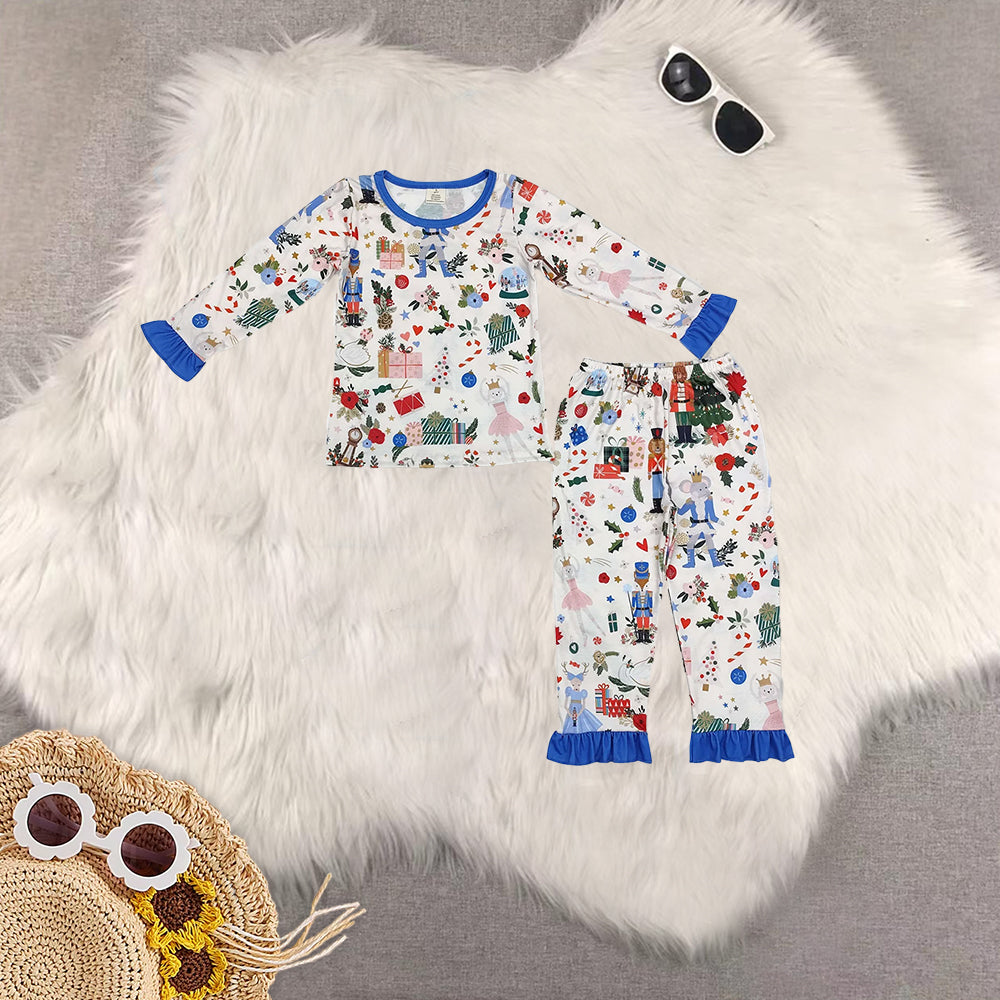 RTS NO MOQ Sibling Baby girls boys Christmas long-sleeved trousers suit & top