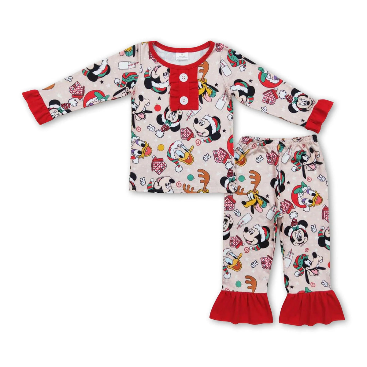 RTS NO MOQ Sibling Baby girls boy clothes Christmas cartoon long-sleeved trousers suit & rompers