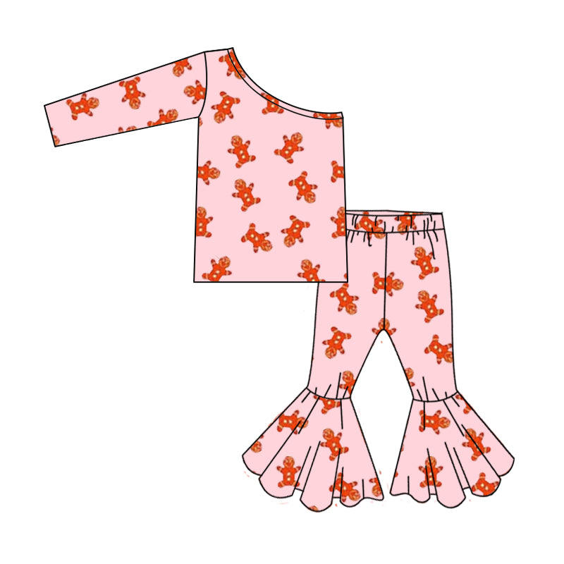 NO MOQ sales GLP1578 pre-order baby girls clothes Christmas long Sleeve pants Suit -2024.8.3