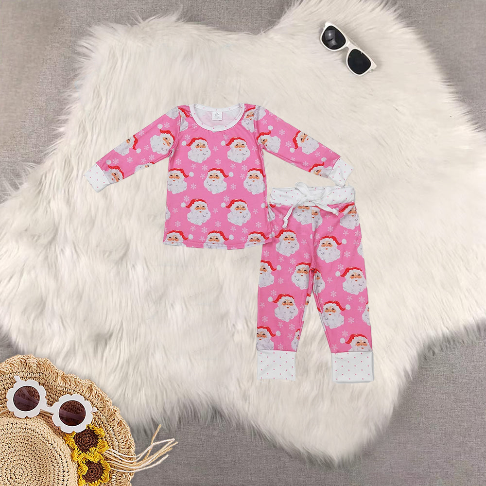 RTS NO MOQ Sibling Baby Girls Christmas Long Sleeve Pants Set