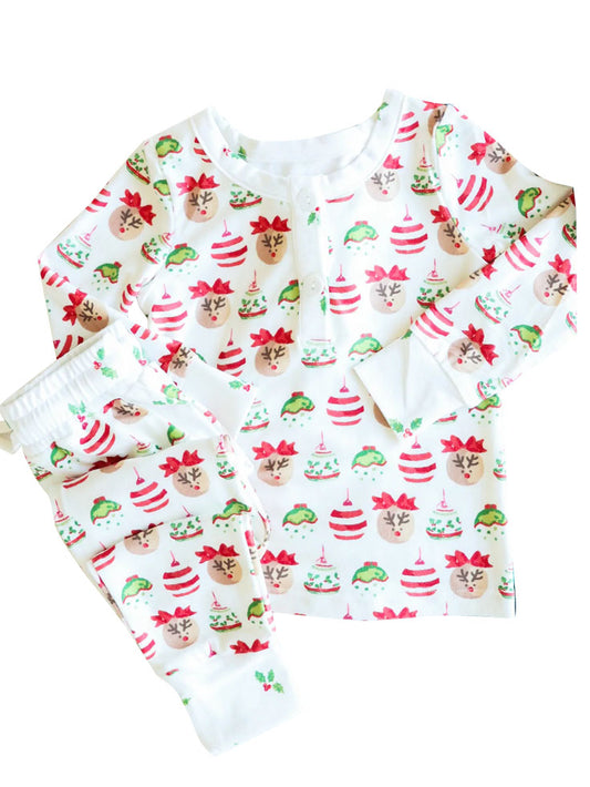 NO MOQ sales GLP1594 pre-order baby girls clothes Christmas long Sleeve pants Suit -2024.8.6