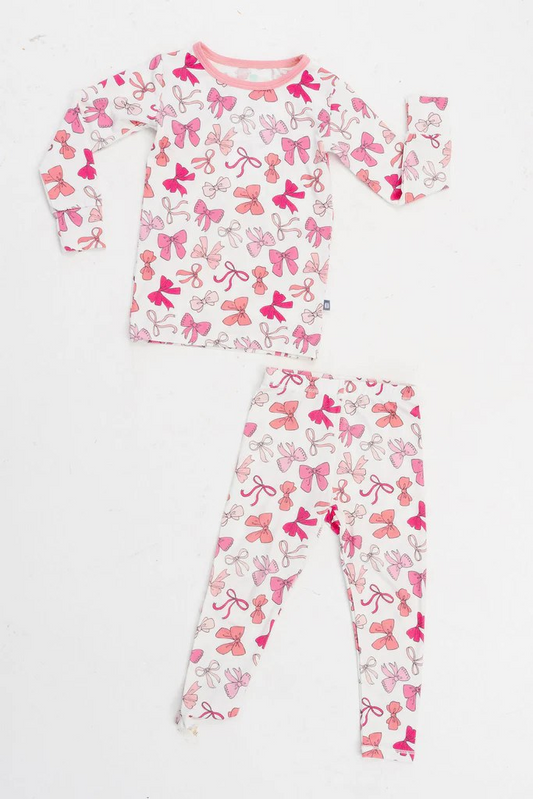 NO MOQ sales GLP1616 pre-order baby girls clothes bow pink long Sleeve pants Suit -2024.8.9