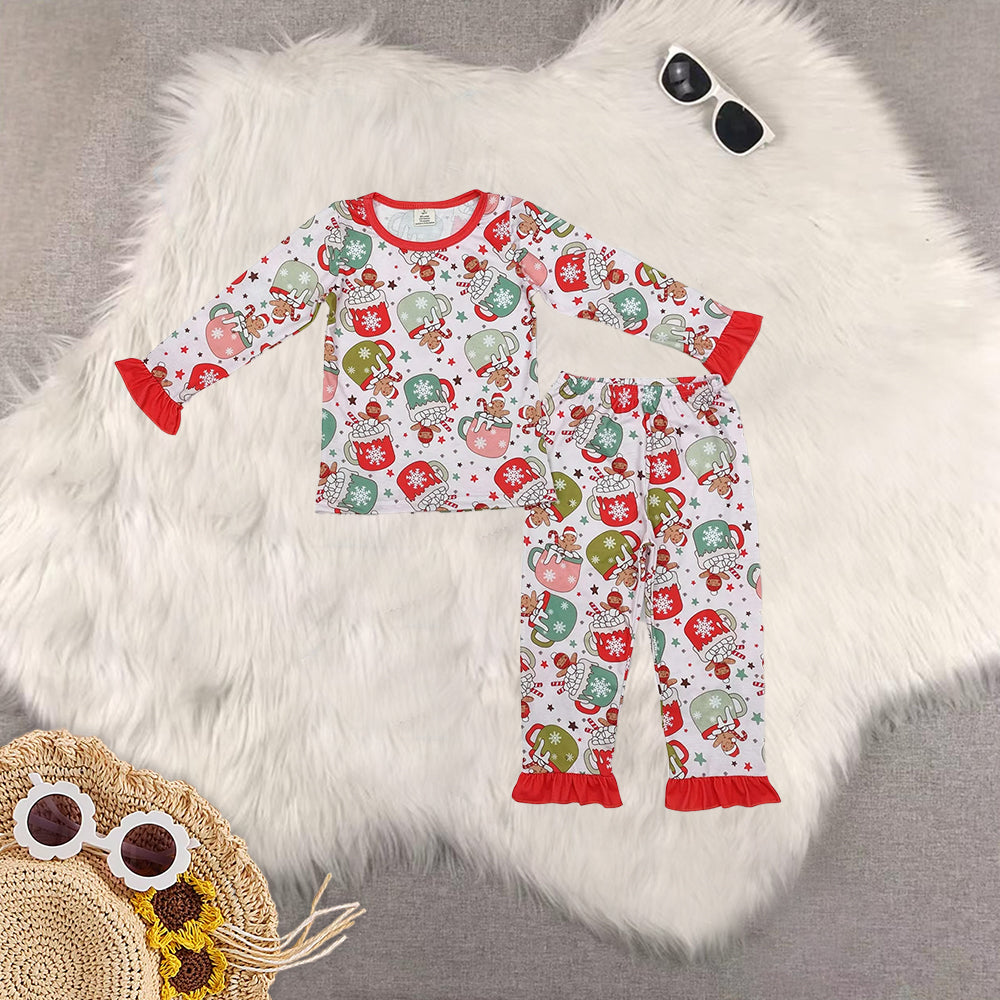 RTS NO MOQ Sibling Baby boys girls modal Christmas long-sleeved trousers suit & romper