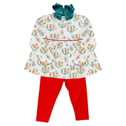 NO MOQ sales GLP1664 pre-order baby girls clothes Christmas long Sleeve pants Suit -2024.8.13