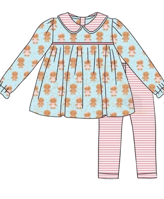 NO MOQ sales GLP1678 pre-order baby girls clothes Christmas long Sleeve pants Suit -2024.7.25