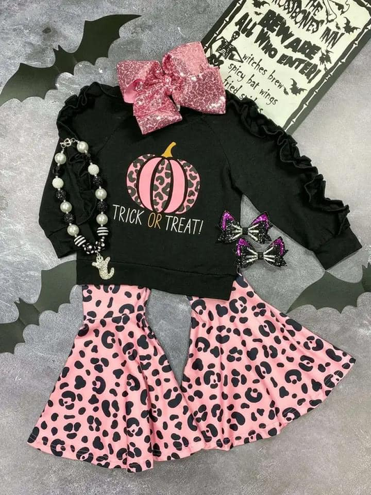 NO MOQ sales GLP1721 pre-order baby girls clothes pumpkin black long Sleeve pants Suit -2024.7.31