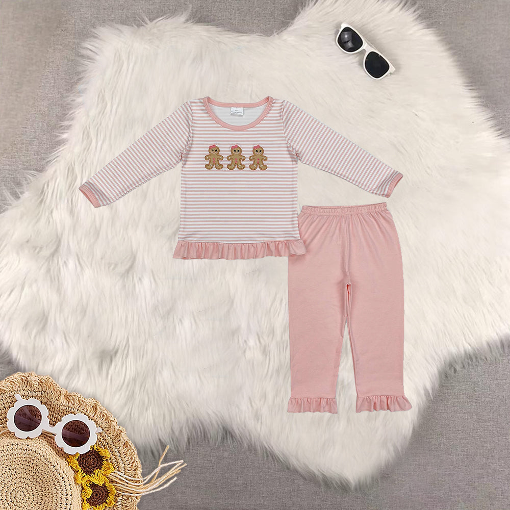 RTS NO MOQ Sibling Baby Girls boys Christmas Long Sleeve Pants Set