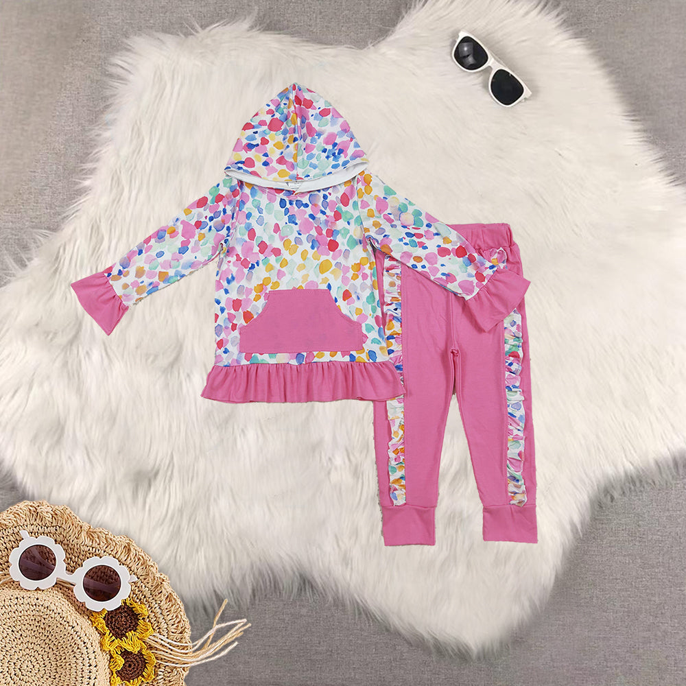 RTS NO MOQ Sibling Baby girl clothes Christmas hooded long-sleeved trousers suits