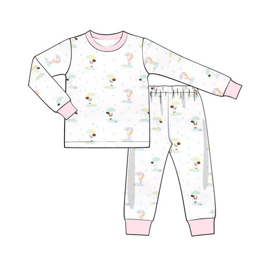 NO MOQ sales GLP2182 pre-order baby girls clothes Hot Air Balloon long Sleeve pants Suit -2024.10.11