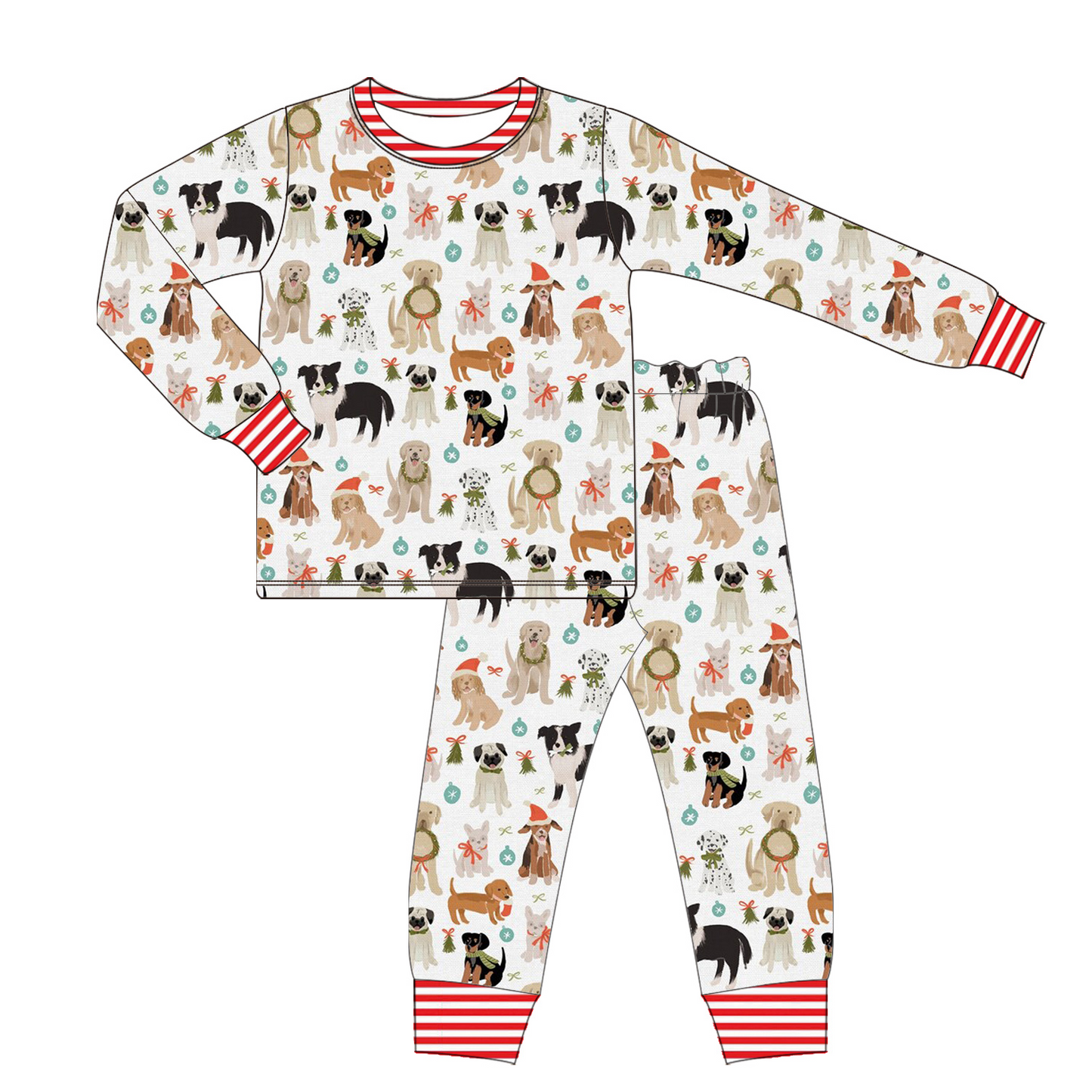 NO MOQ sales GLP2193 pre-order baby girls clothes dog long Sleeve pants Suit -2024.10.15