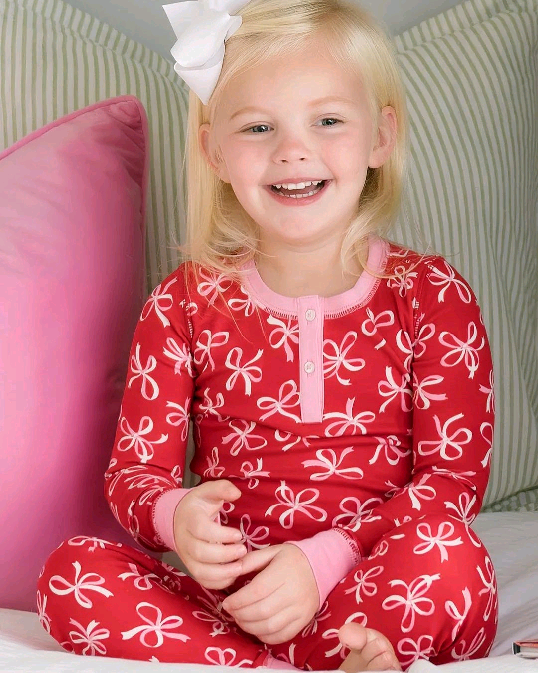 NO MOQ sales GLP2263 pre-order baby girl clothes bow red long Sleeve pants Suit -2024.11.18