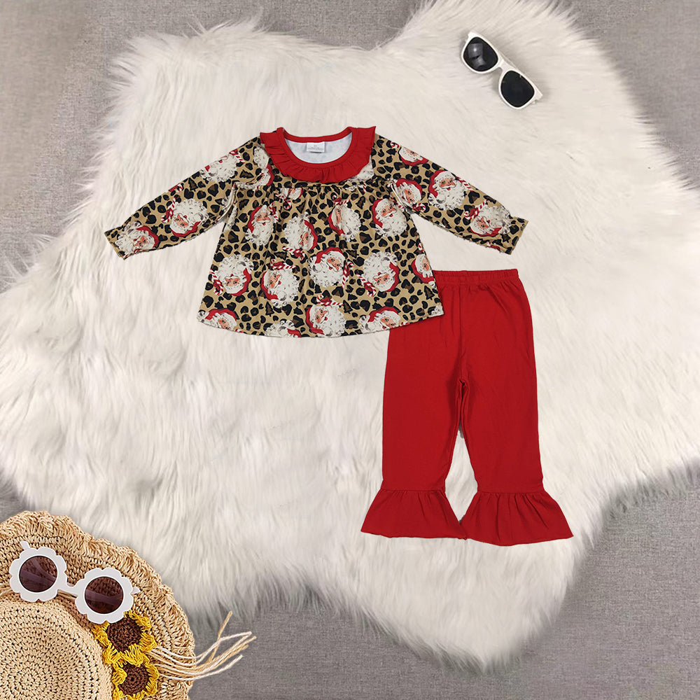 RTS Sibling baby girls clothes Christmas long Sleeve pants sets and dress and rompers