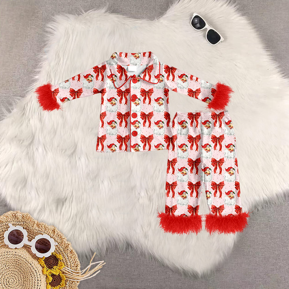 RTS Sibling baby girls clothes Christmas red long Sleeve pants sets and dress and rompers