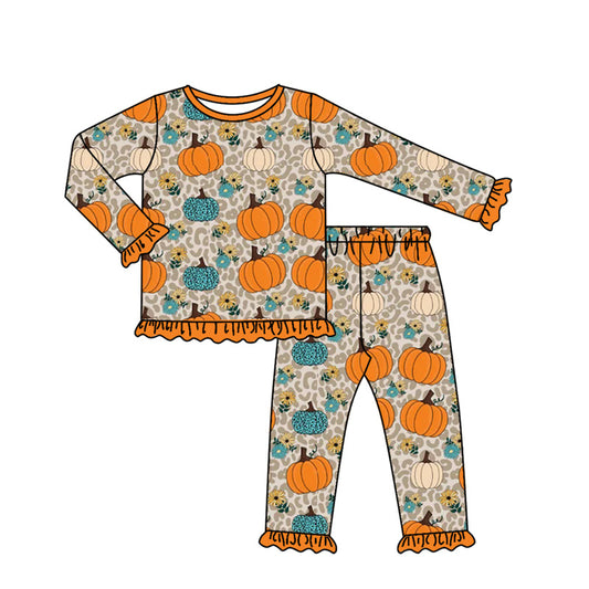 (Pre Order) No moq GLP2576 Pre-order baby boys clothes pumpkin long sleeve pants sets-2025.7.8