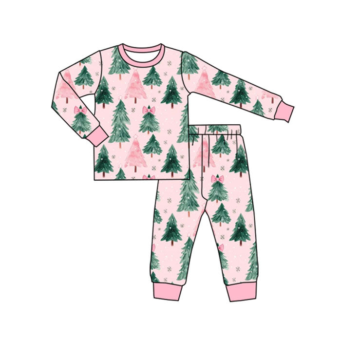 (Pre Order) No moq GLP2578 Pre-order baby girls clothes Christmas long sleeve pants sets-2025.7.8