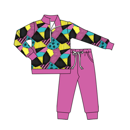 (Pre Order) No moq GLP2649 Pre-order baby girls clothes long sleeve pants sets-2025.7.30
