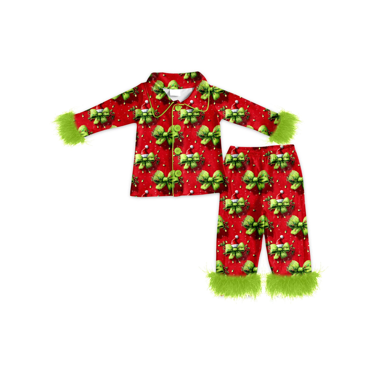 (Pre Order) No moq GLP2784 pre-order baby girls clothes Christmas cartoon long sleeve pants sets-2025.8.29
