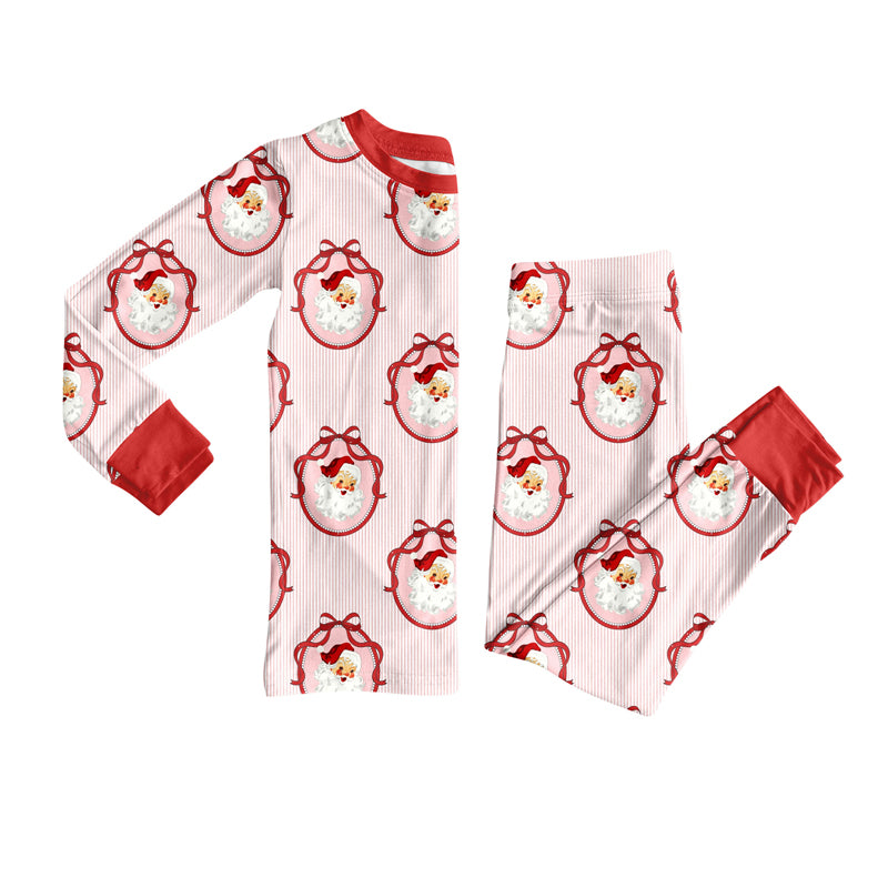 (Pre Order) No moq GLP2799 pre-order baby girls clothes Christmas bow long sleeve pants sets-2025.9.3