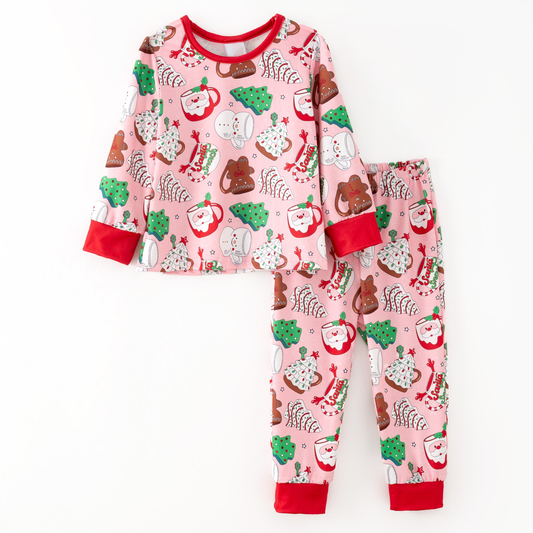 (Pre Order) No moq GLP2879 Pre-order baby girl clothes Christmas long sleeve pants sets-2025.9.13
