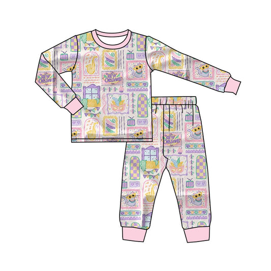 (Pre Order) No moq GLP2986 Pre-order baby girl clothes long sleeve pants sets-2025.10.10