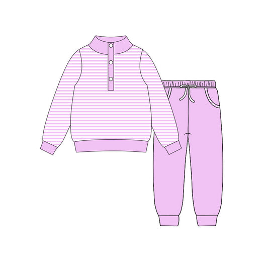 (Pre Order) No moq GLP3021 Pre-order baby girl clothes long sleeve pants sets-2025.10.16