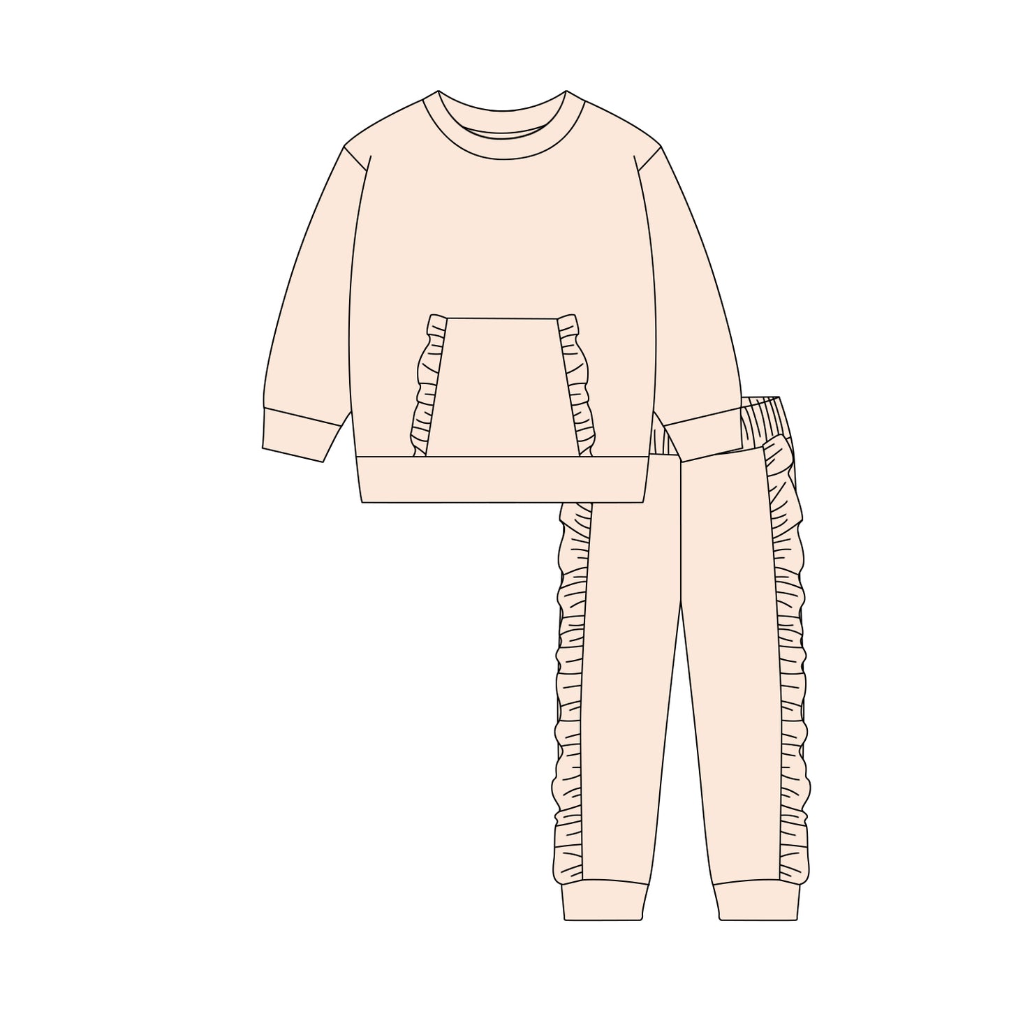 (Pre Order) No moq GLP3041 Pre-order baby girl clothes long sleeve pants sets-2025.10.18