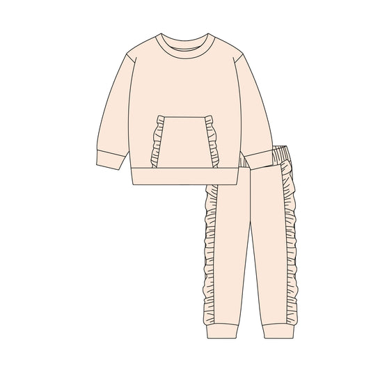 (Pre Order) No moq GLP3041 Pre-order baby girl clothes long sleeve pants sets-2025.10.18