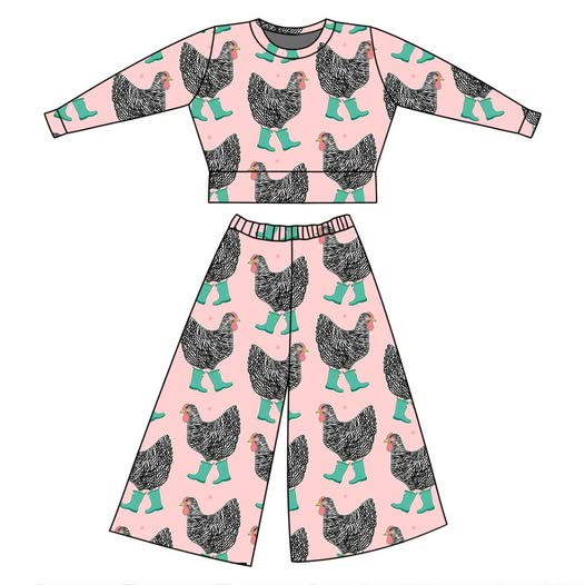 (Pre Order) No moq GLP3054 Pre-order baby girl clothes long sleeve pants sets-2025.10.20