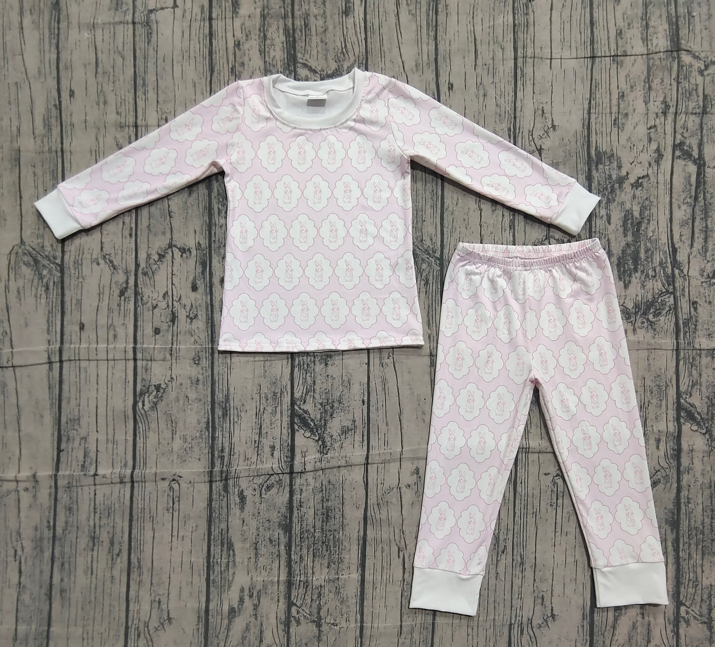 (Pre Order) No moq GLP3067 Pre-order baby girl clothes easter bunny long sleeve pants sets-2025.11.13