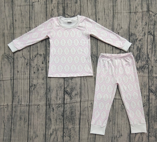 (Pre Order) No moq GLP3067 Pre-order baby girl clothes easter bunny long sleeve pants sets-2025.11.13