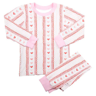 (Pre Order) No moq GLP3177 Pre-order baby girl clothes love pink long sleeve pants sets-2025.11.15
