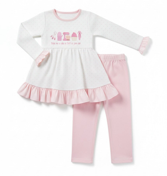 (Pre Order) No moq GLP3218 Pre-order baby girl clothe long sleeve pants sets-2025.11.26