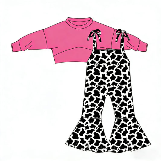 (Pre Order) No moq Pre-order baby girl clothes long sleeve top jumpsuit sets-2025.12.8